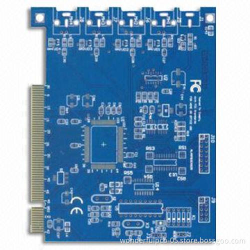 Multilayer PCB with Gold Fingers, Electronic Board, Made of FR4 Material
